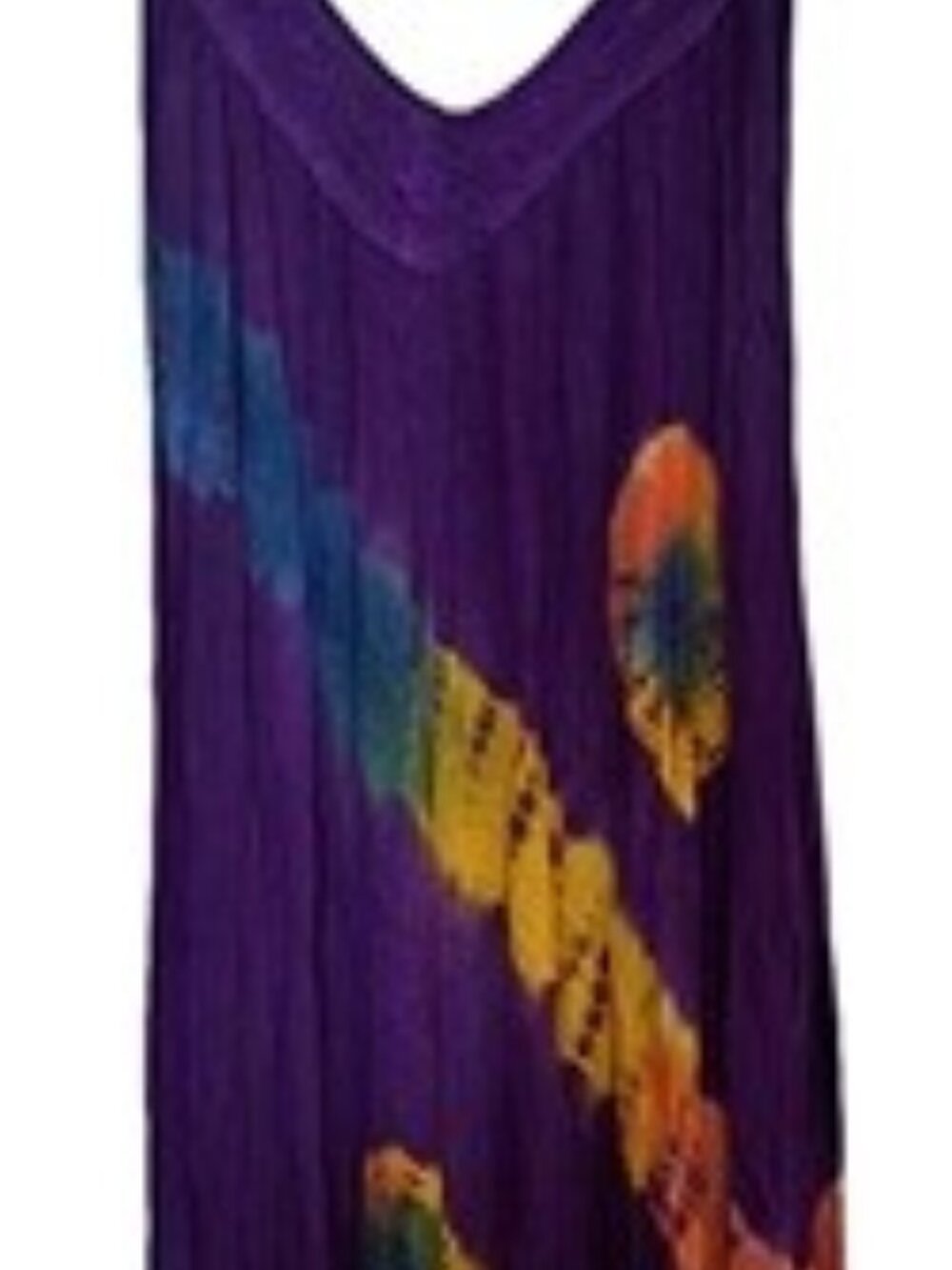 Purple Tie Dye Bohemian Hippie Festival Sun Dress 8/10